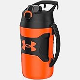 Under Armour Insulated Water Bottle with Handle &amp; Fence Hook, Half Gallon Sports Water Jug, Leak-Resistant &amp; BPA-Free for Baseball, Football &amp; Gym - Blaze Orange/Black, 64oz