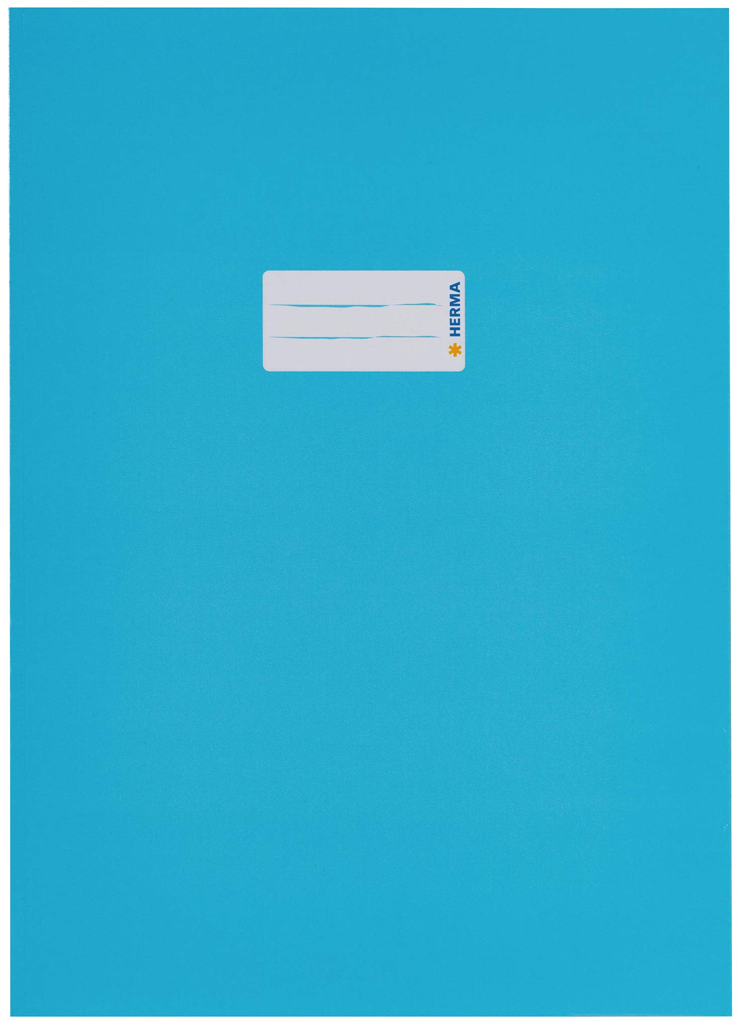 HERMA 19750 Notebook Covers A4 Cardboard Light Blue, Pack of 10, Notebook Covers with Labelling Field Made of Sturdy and Extra Strong Paper, Exercise Book Cover Set for School Notebooks, Coloured — image 1