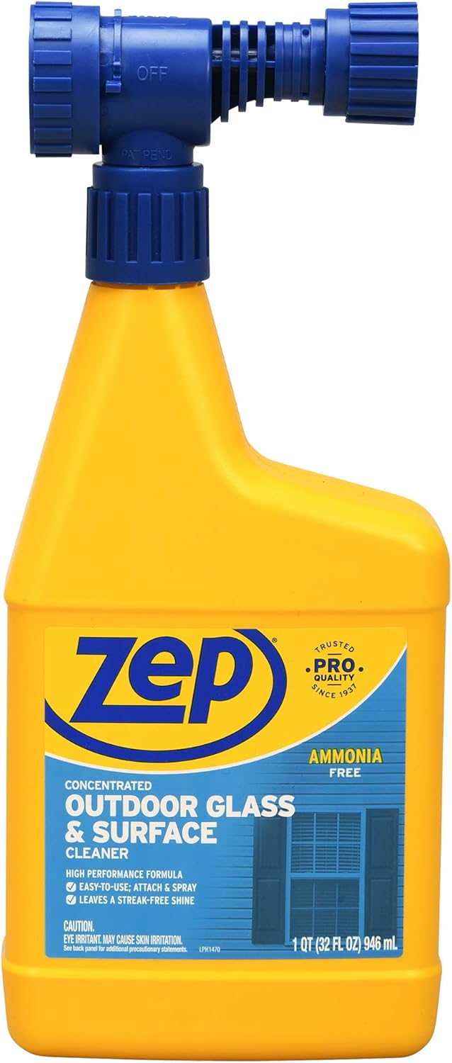 Amazon Com Zep Concentrated Outdoor Glass And Surface Cleaner Hose End 32 Ounce U49910 Health Personal Care