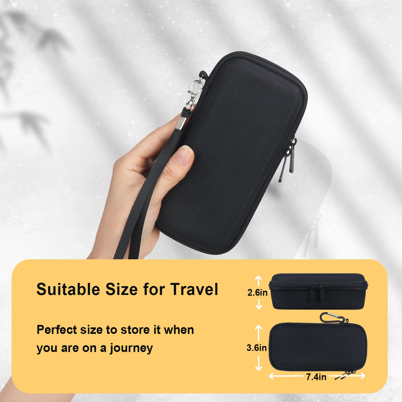 BOVKE Carrying Case for Garmin GPSMAP 64sx/66i/67/67i/66sr/66s/65s/78sc, Garmin inReach Explorer+ Hiking Handheld GPS and Satellite Communicator, Mesh Bag fit USB Cable and Accessories, Black