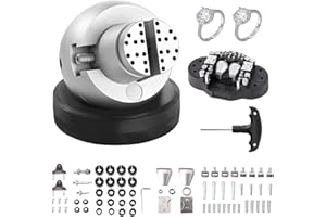 VEVOR 5" Ball Vise - 360° Rotation Engraving Setting Tool With 69 PCS Attachment for Jewelry, Gemstone Inlay and Small-Scale 