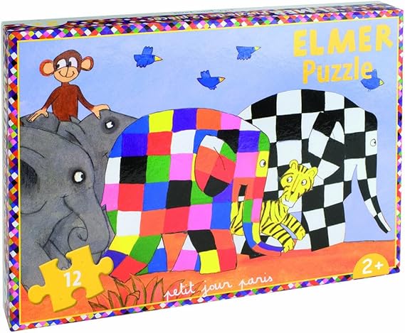Jigsaw Puzzle - 12 Piezas - Elmer: Elmer y sus amigos: Amazon.es: Bebé