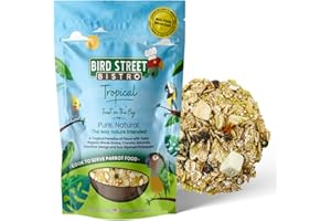 Bird Street Bistro Parrot Food - Parakeet Food - Cockatiel Food - Bird Food - Cooks in 3-15 min w/Natural & Organic Grains - Legumes - Non-GMO Fruits, Vegetables, & Healthy Spices