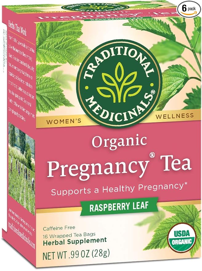 Amazon Com Traditional Medicinals Organic Pregnancy Tea 16 Tea Bags Pack Of 6 Grocery Gourmet Food