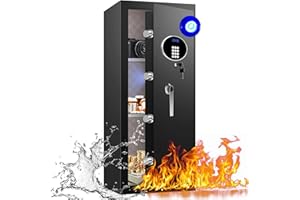 ToruKeep 9.0 Cuft Heavy Duty Home Safe Box Fireproof Waterproof, Extra Large Fire Proof Safe for Home Documents Business Office Use, Anti-Theft Digital Safety Box with Light, Removable Shelf, Handle