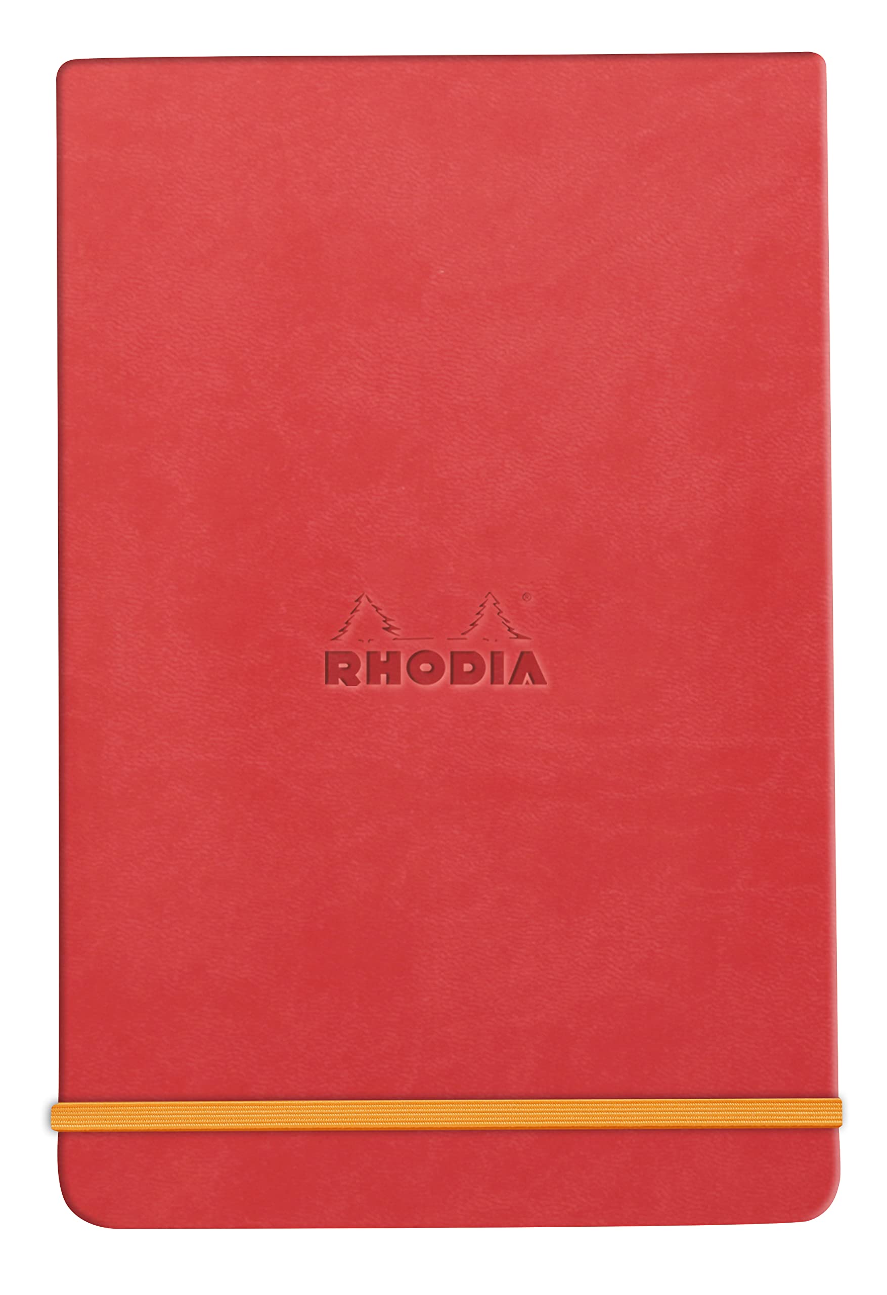 RHODIA 194367C - Hard Notebook Webnotepad Coral - A6 - Lined - 192 Detachable Pages - Ivory Clairefontaine Paper 90 g/m - Bookmark, Elastic Closure - Faux Leather Cover - Rhodiarama — image 1