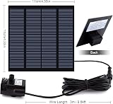 LAWOHO Solar Fountain Pump Kit with Panel 1.8W 3m Cable 4 Nozzles view 5