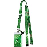 Wicked Breakaway Lanyard Elphaba Defy Gravity ID Holder with 2" Rubber Charm