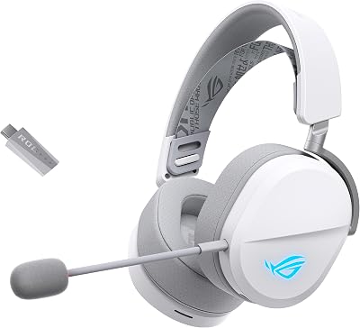 ROG WHITE, Cuffie da Gaming Senza Fili, Bianche