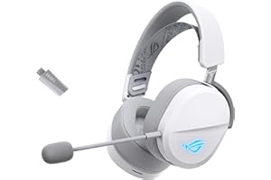 ASUS ROG Pelta Wireless Gaming Headset with Detachable Mic – Tri-Mode (BT, 2.4GHz, USB-C) 50mm Titanium-Plated Drivers, 70Hr 