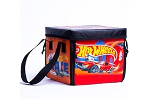 Hot Wheels Tara Toy: ZipBin Ramp It Up - Unzip to Convert Into A 21"x21" Racetrack Playmat & Car Ramp, Storage & Play, Toy Car Box, Kids Ages 3+