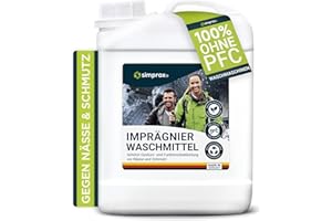 simprax Wash-in Impermabilisant Textile 2,5 L - Impermeabilisant vetement cologique par rinage impermabilisant tissu Fonctionnel/d?extrieur comme Le Gore-Tex Sympatex Lave-Linge ou Lavage Main