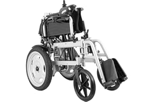 Uargd Electric Wheelchair for Adults and Seniors, 265 lbs Capacity, 17.5in Wide Lightweight Foldable Motorized Chair, Up to 1