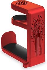 ENHANCE PC Gaming Headset Hook Holder Hanger Mount Red 360 Rotating Arm Under view 2