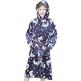 Doctor Unicorn Boys Soft Hooded Bathrobe Kids Warm Gamer Fleece Robe Sleepwear