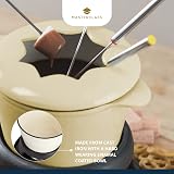 MasterClass Cast Iron Fondue Set with 6 Forks Cream 21x18cm Enamel Bowl view 4