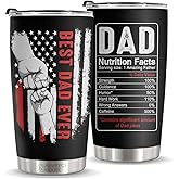Pawfect House Best Dad Ever Tumbler, Christmas Birthday Gifts For Dad, Husband, Stepdad, 20 Oz Stainless Steel Tumbler, Papa Gifts From Daughter Son Wife, Fist Bump Tumblers For Daddy, Father