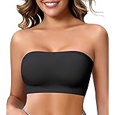 ANNZHIBRA Strapless Bras for Women, Wireless Non-Padded Tube Top Bandeau Bra, Seamless Bralette