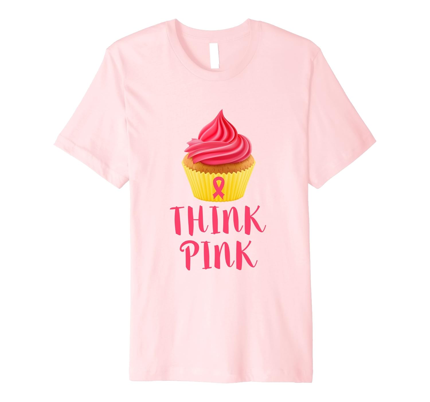 Pink Ribbon Awareness Cupcake Breakfast T Shirt Think Pink-ANZ