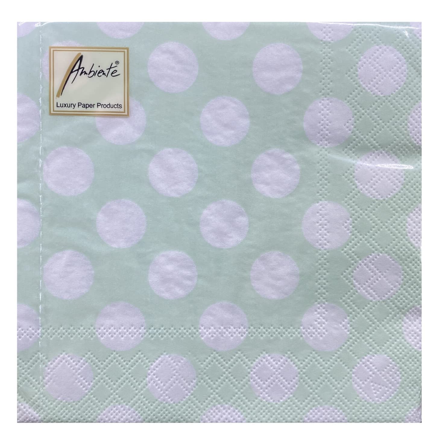 Paper Napkins Lunch Festival Party Approx. 33 x 33 cm Every Day Any Occasion Spring Summer Big Dots Light Green