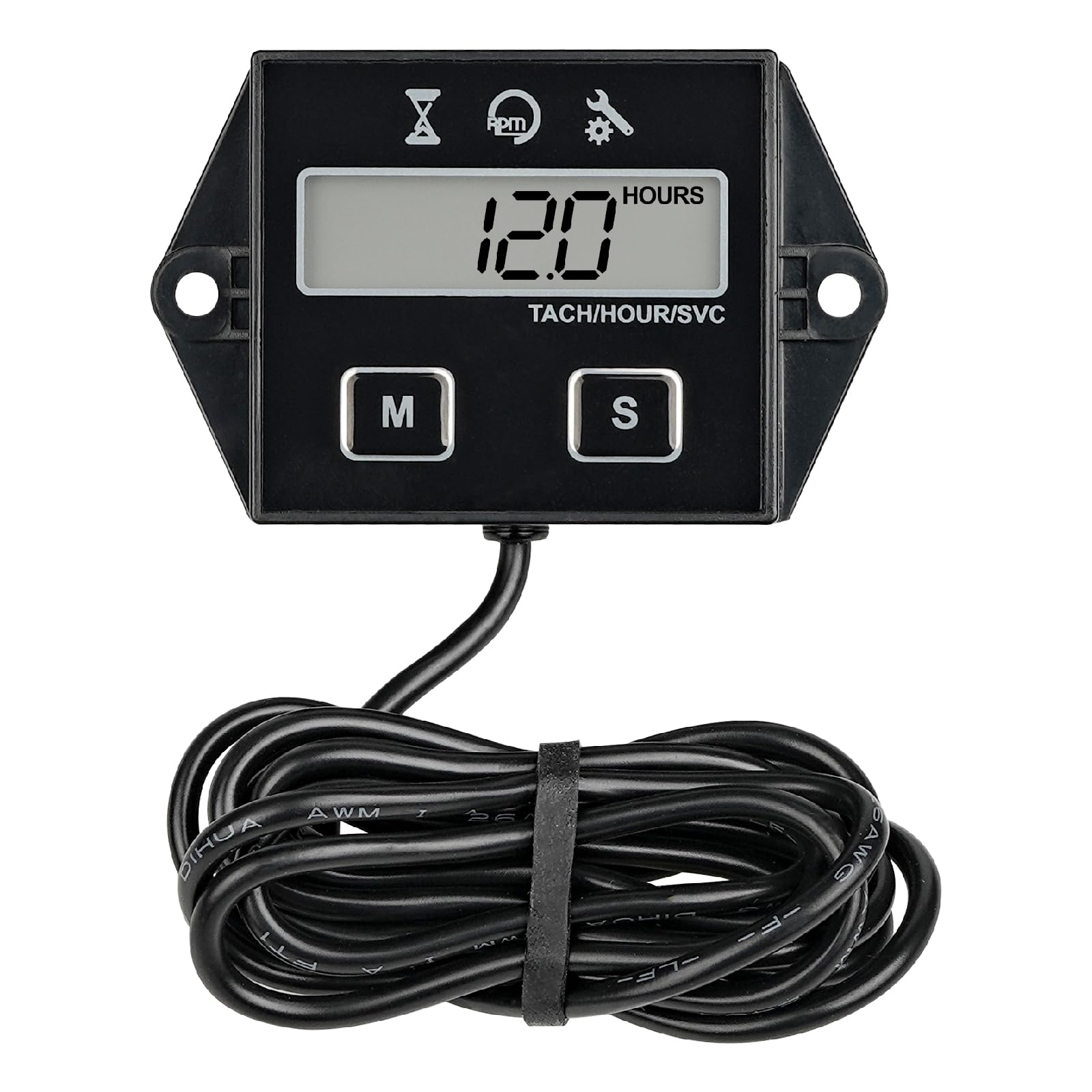 Jayron Digital Tachomete Maintenance Reminder,User Shutdown,Use for ZTR Lawn Mower Tractor Generator Marine Outboard ATV Motor Snowmobile and Gas Powered Equipment