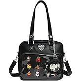ZAROXOXS Ita Bag Crossbody Handbags Kawaii Shoulder Purse Square Backpack with Insert Anime Pins Display