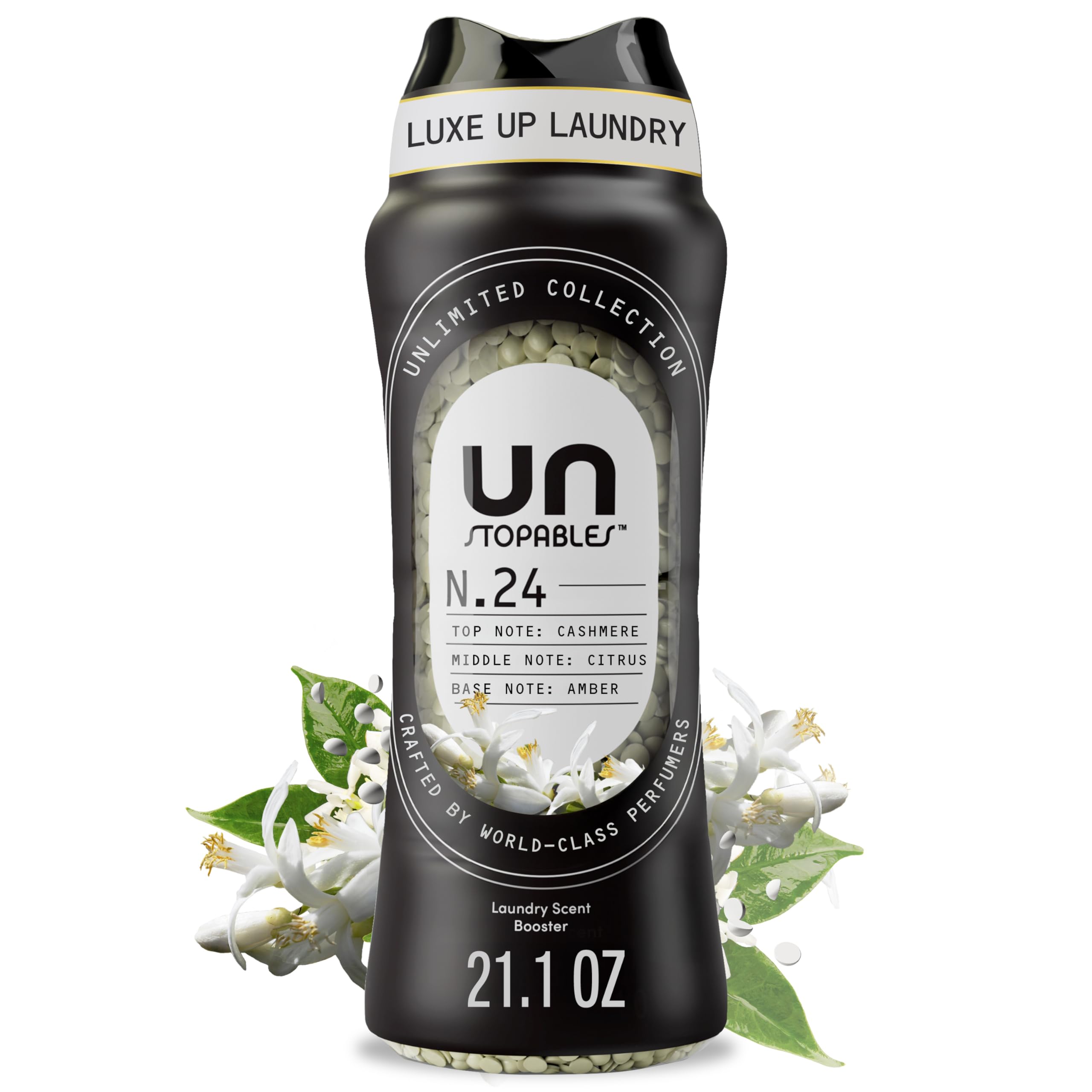 Downy Unstopables Unlimited Collection In-Wash Laundry Scent Booster Beads, No. 24, Fine Fragrance, Long-Lasting Fresh Scent Beads, 21.1 oz