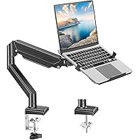 MOUNT PRO Laptop Arm Mount for Desk, 2 in 1 Function Monitor Laptop Stand, Fits Max 17" Notebook and 32" Computer Screen, Alu