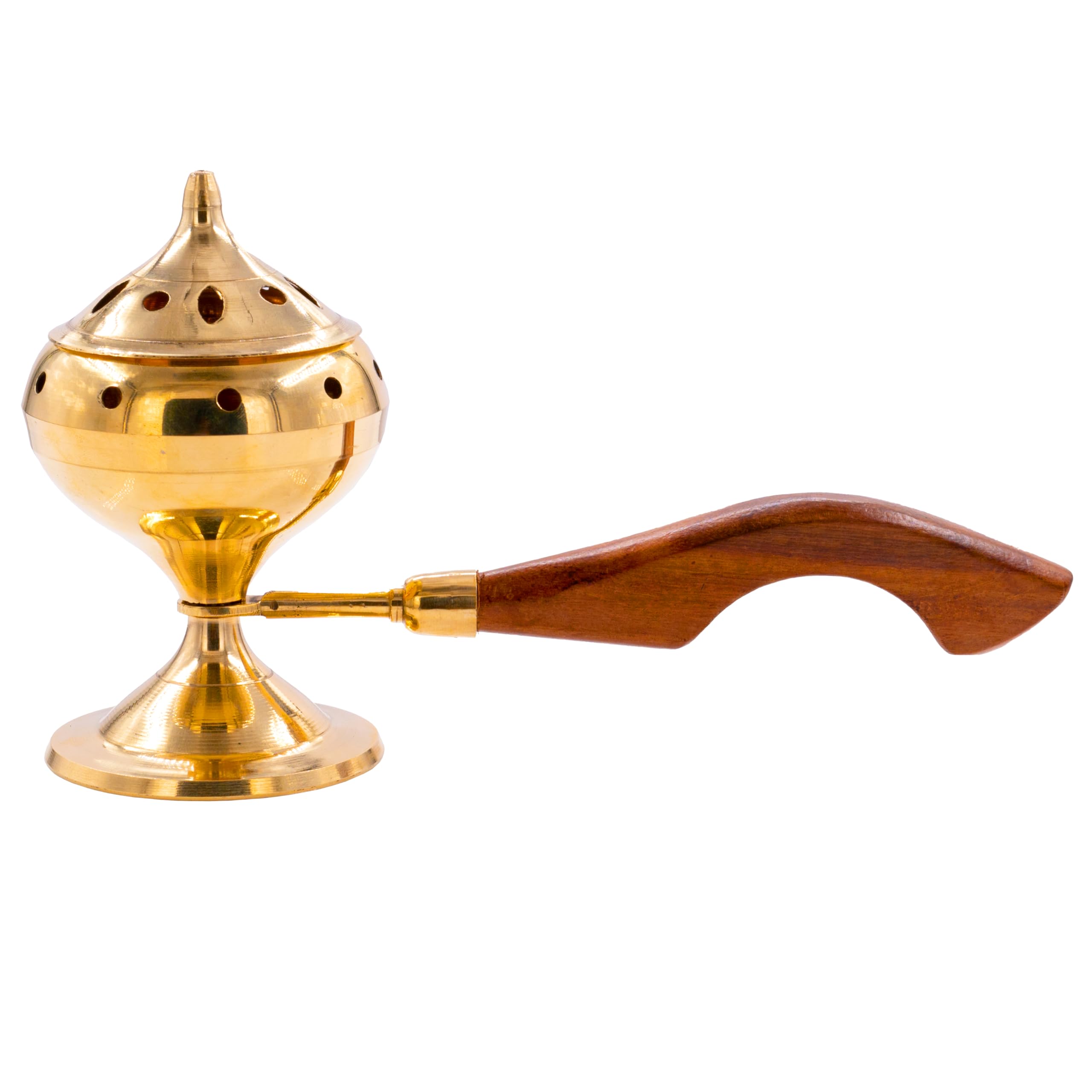 Brass Agarbatti Stand Incense Stick Holder Dice/Pasa Design Shape with Round Edges for Home Purifying Pooja Prayer Home Temple Mandir Office and Gifting (Brass Hand Loban) — image 1