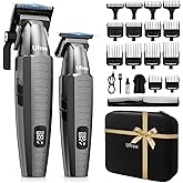 Ufree Professional Hair Clippers for Men with Bag, Mens Clippers and Trimmers Set, Barber Clippers Set, Electric Beard Trimmer, Gifts for Men, Gray
