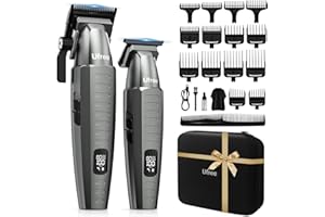 Ufree Professional Hair Clippers for Men with Bag, Mens Clippers and Trimmers Set, Barber Clippers Set, Electric Beard Trimmer, Gifts for Men, Gray