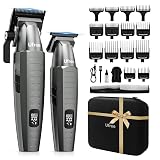 Ufree Professional Hair Clippers for Men with Bag, Mens Clippers and Trimmers Set, Barber Clippers Set, Electric Beard Trimmer, Gifts for Men, Gray
