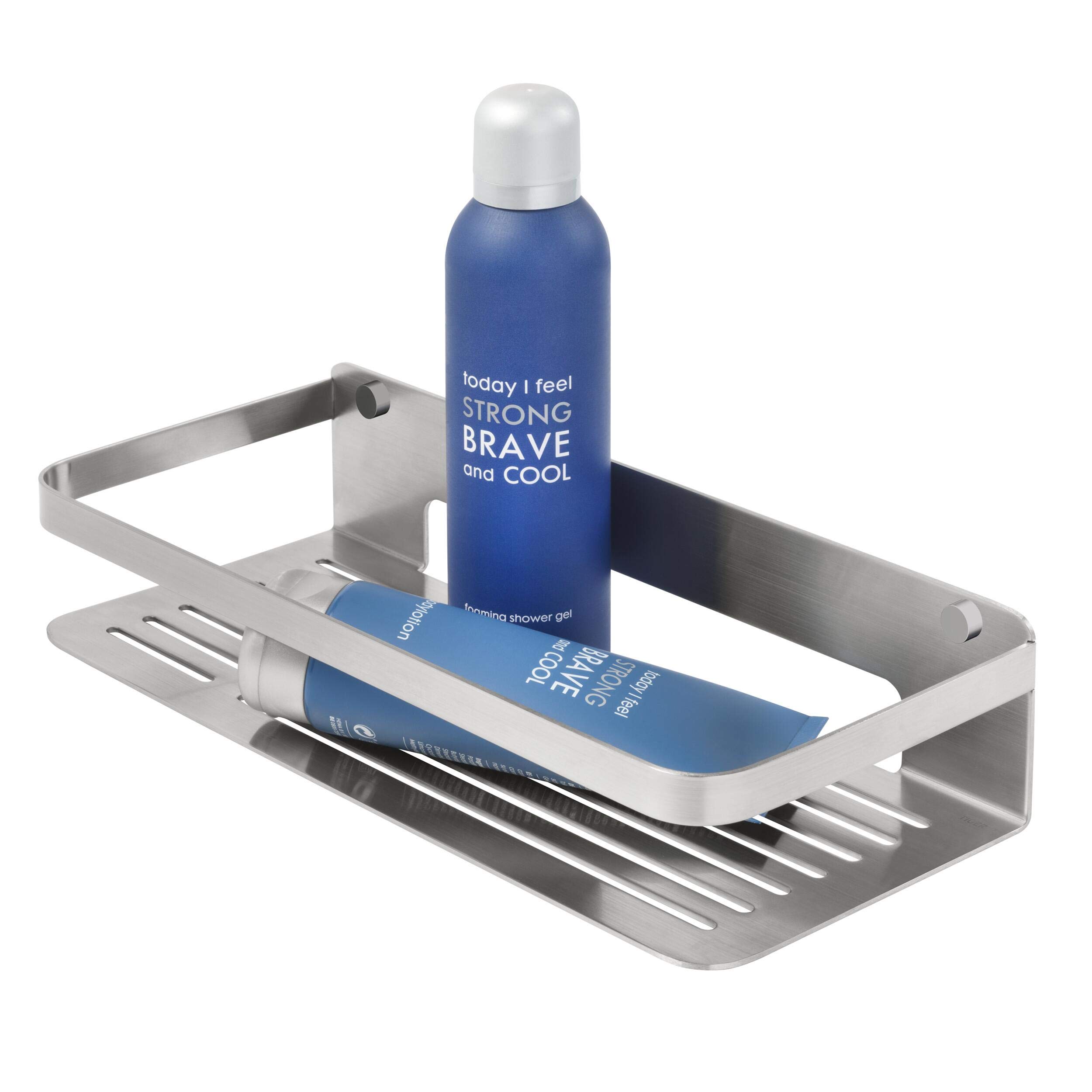 Tiger Caddy Shower Basket, Stainless Steel Brushed, 32 x 7 x 13.6 cm