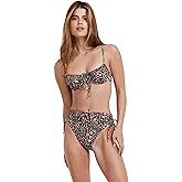 Gottex Flirtt Multicolor Brown Women’s Floral Underwire Bikini Bra with String Bow and Adjustable Straps Swim Essential