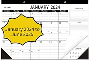 Wabhas Desk Calendar 2024-2025 -18 Months,Calendar 2024-2025-12x17 in,Desk calendar 2024-2025 January 2024-June 2025,Desk/Wall Calendar 2024-2025 Perfect for Your Home,School or Office.
