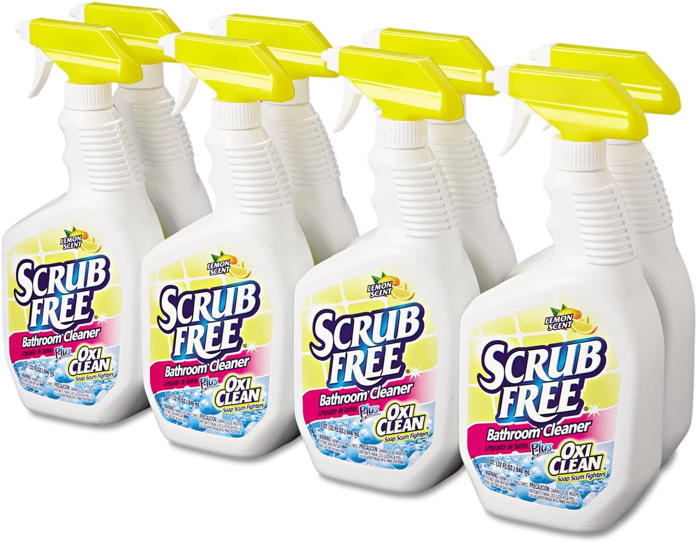 Amazon Com Scrub Free Bathroom Cleaner With Oxi Clean Lemon Scent 32 Oz 8 Health Personal Care