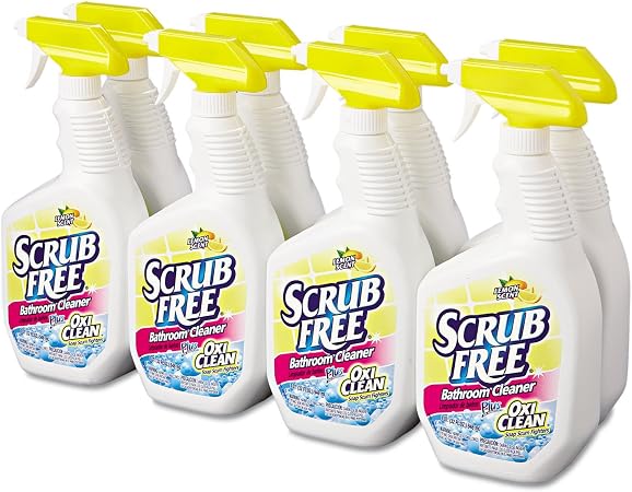 Amazon Com Scrub Free Bathroom Cleaner With Oxi Clean Lemon Scent 32 Oz 8 Health Personal Care