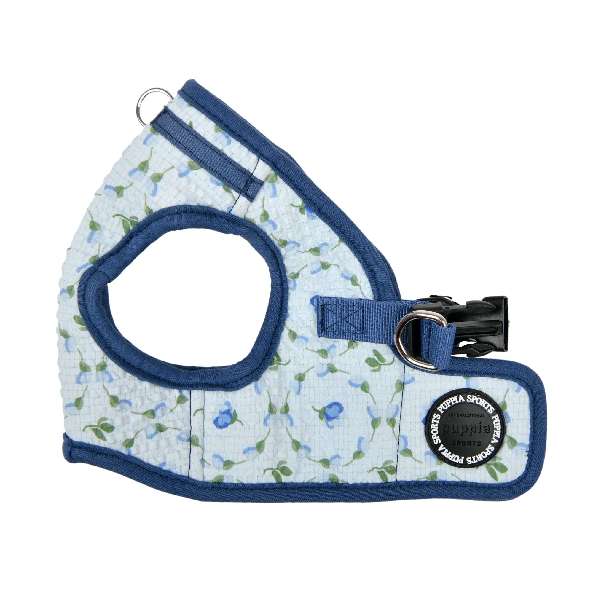 Puppia Spring and Summer Fashion Step-in Vest Dog Harness, Blue_Florian, Large