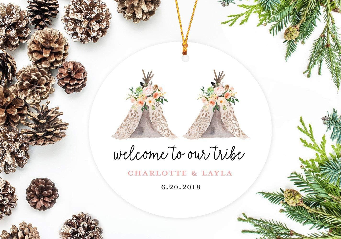 twin girl christmas ornaments