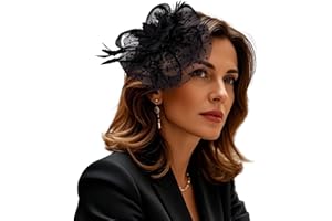 Muswarm Women Fascinators Flower Mesh Kentucky Church Derby Hat with Headband and Clip for Lady Tea Party Wedding