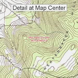 Amazon.com : USGS Topographic Quadrangle Map - Blue Ridge Summit