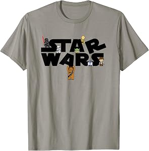 Star Wars A New Hope Cute Character Logo T-Shirt