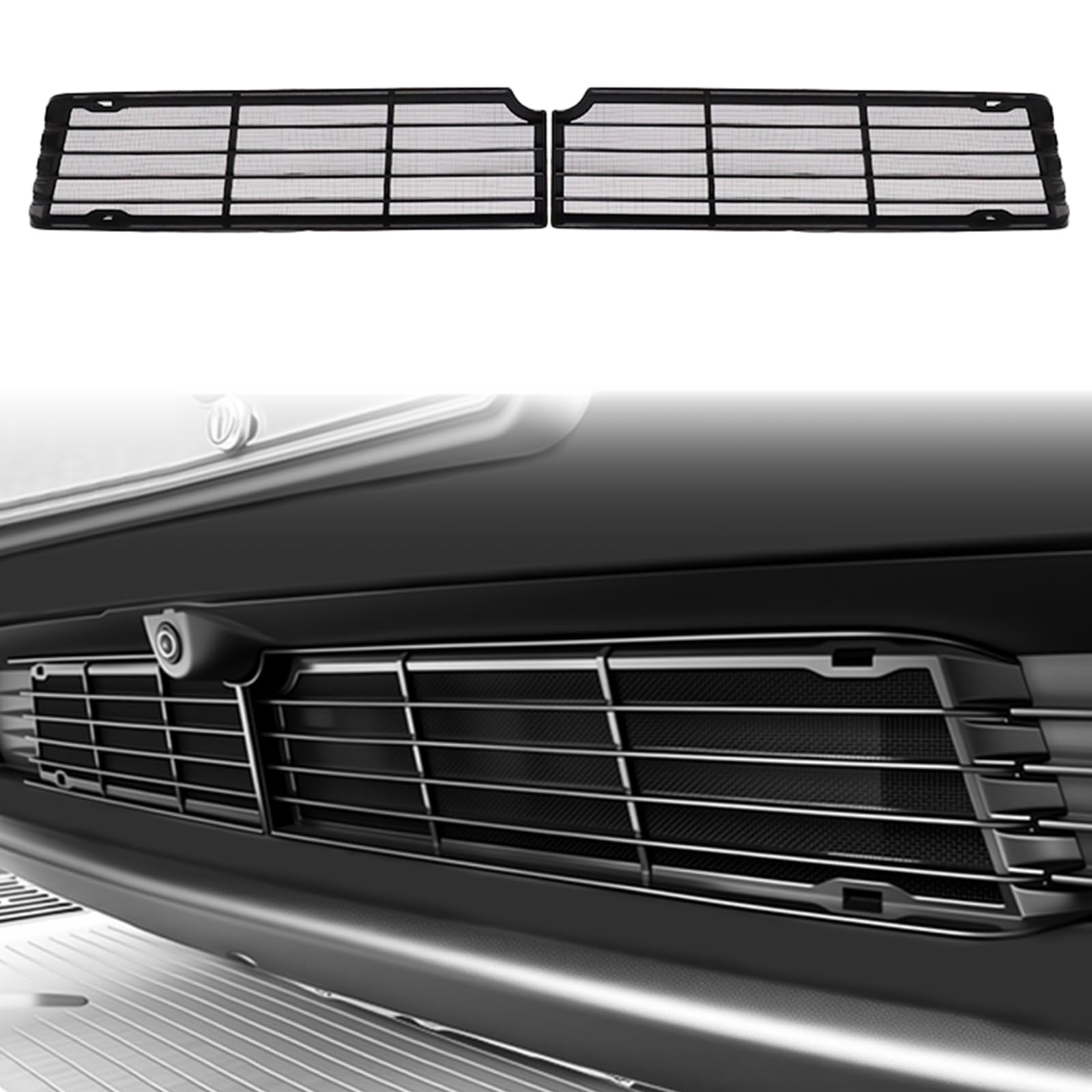 Photo 1 of Abystar Front Grille Mesh Inserts for Tesla Model Y Juniper 2026(NOT for Standard/Performance), Lower Bumper Grill Guard, ABS Protective Mesh Cover, Prevent Debris & Rocks, Easy Snap-On Installation