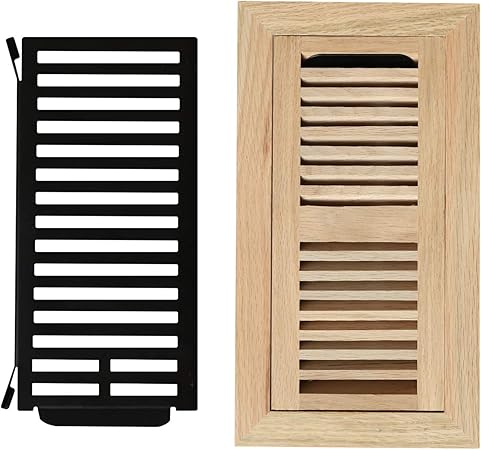 4 X 10 Inch Duct Opening Floor Register Vents Wood With Damper