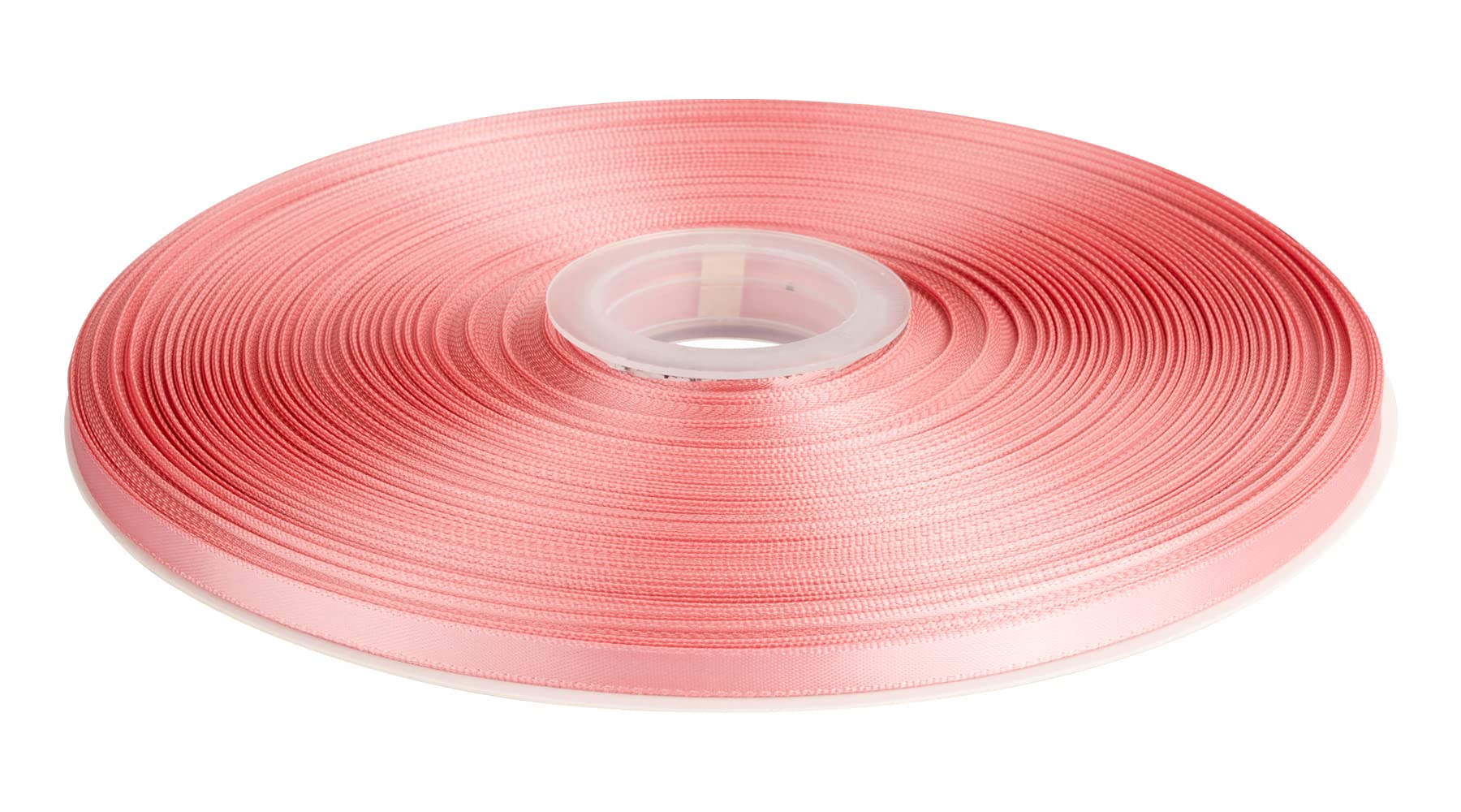 Double Faced Satin Ribbon, 6mm X 91M, Solid Polyester Ribbon for Gift Wrapping, Crafts, Wedding Party Ceremony Decoration, Floral Arrangement, Sewing (Dusty Rose)