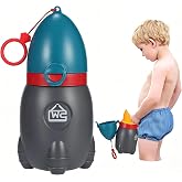ONEDONE Portable Urinal for Kids Rocket Pee Cup for Kids Emergency Urinal for Toddlers Boys Girls 12.5 OZ Small Pee Bottle for Kid Child Camping Car Travel Potty Training Baby Urinal Teal