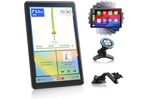 LAMTTO Wireless Apple Carplay Screen for Car Android Auto Magnetic Holder, OTA, Portrait & Landscape Screen, GPS Navigation, 