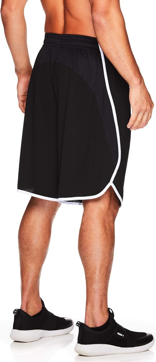 12 Inch Inseam AND1 Mens Basketball Gym & Running Shorts w/Elastic Waistband & Pockets Shorts
