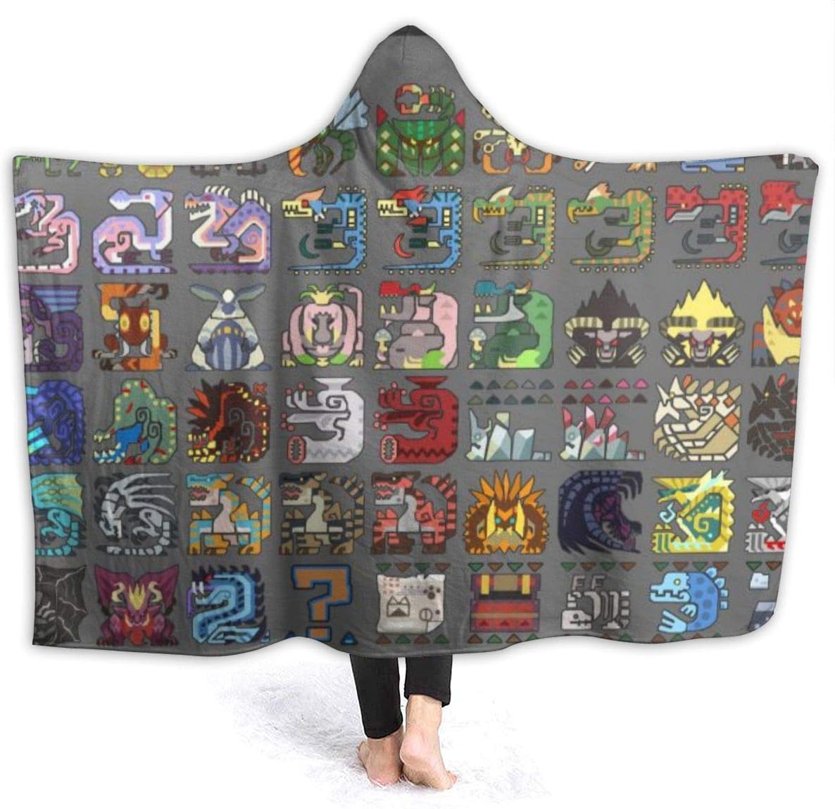 Amazon.com: Marrh Monster Hunter Azure Rathalos Hooded Blanket Super