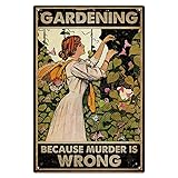 Gardening Sign Vintage Metal Tin Sign,Gardening